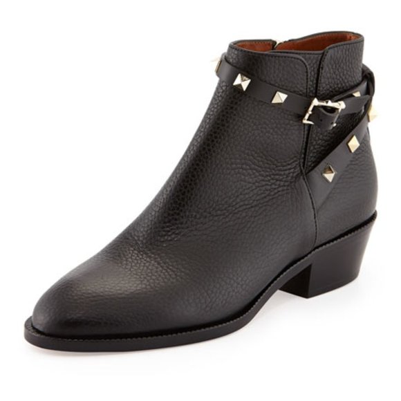 Valentino Garavani Rockstud Leather Bootie Black - Picture 9 of 9